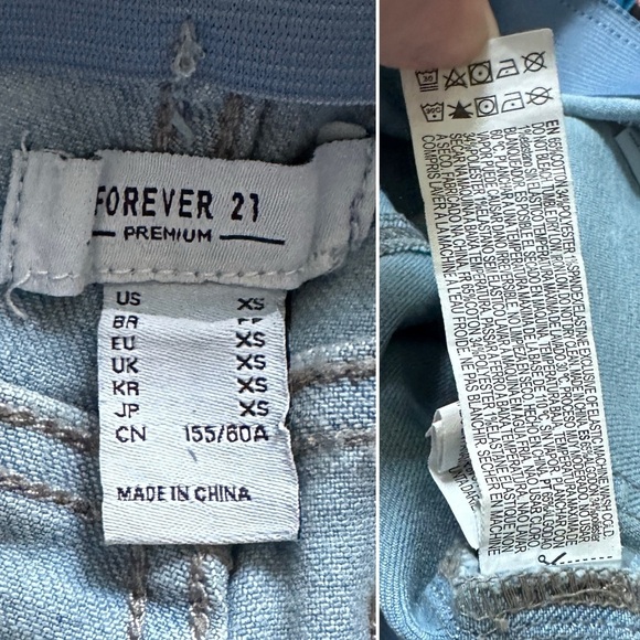 Forever 21 Light Wash Blue Denim Pull-On Flare Jeans Bell Bottom Women's Size XS - Picture 15 of 15